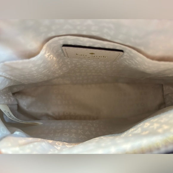 Kate Spade Mini Bag Handbag Crossbody or Carry‎ Satchel Purse White/Tan Leather - Picture 13 of 14